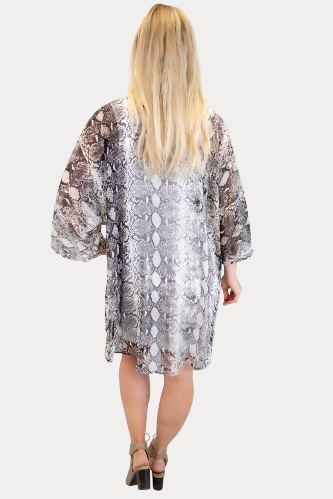 snake skin maternity kimono