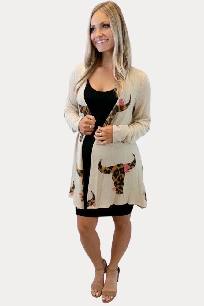 leopard bullhead maternity kimono