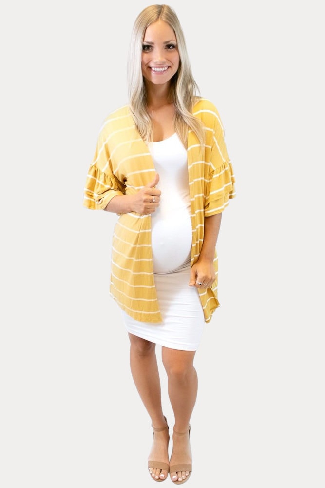 mustard maternity kimono