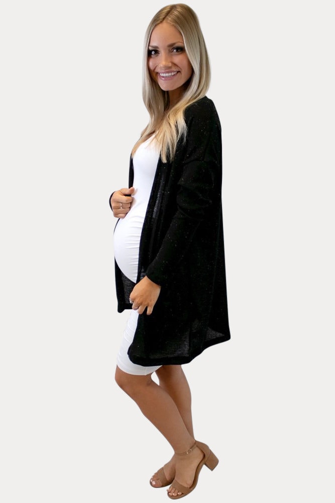 black maternity kimono