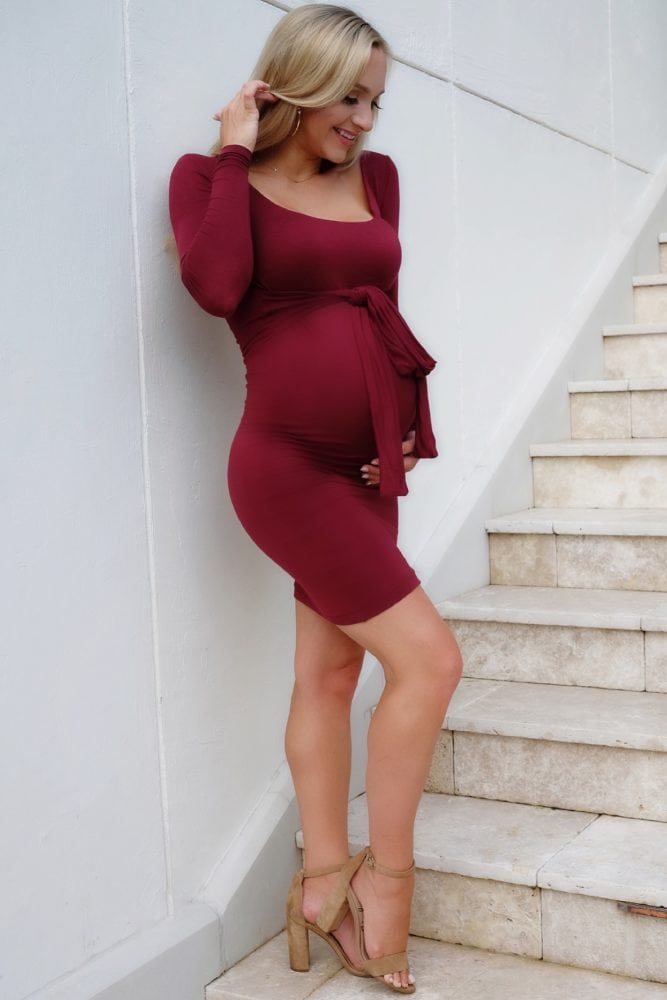 tie front maternity dress
