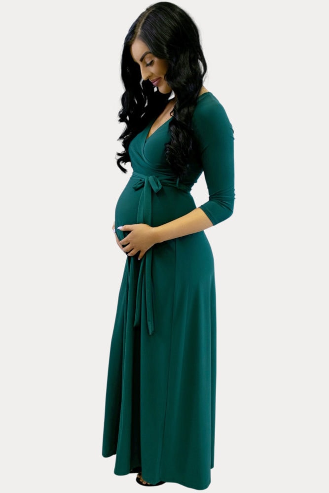 sweetheart maternity maxi dress