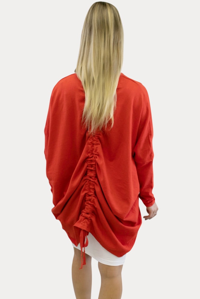 red maternity kimono