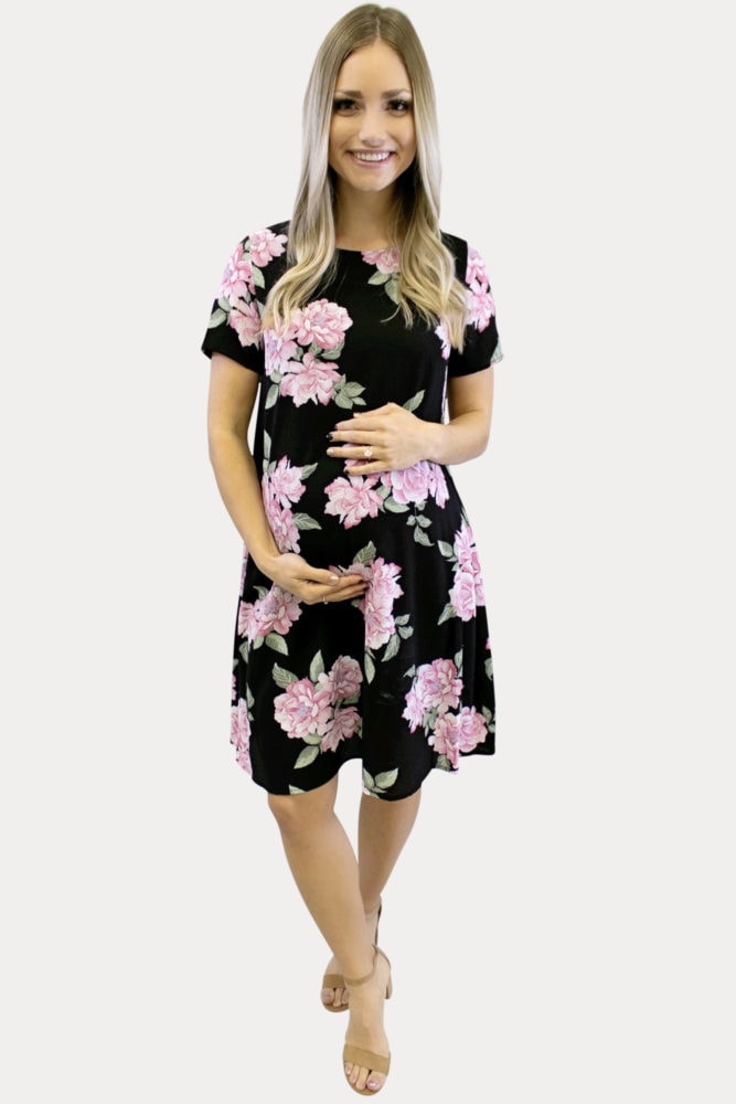 floral print maternity dress