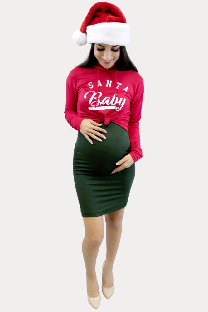 santa baby maternity outfit