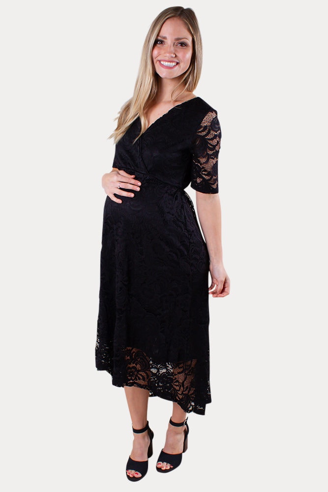 elegant lace maternity dress