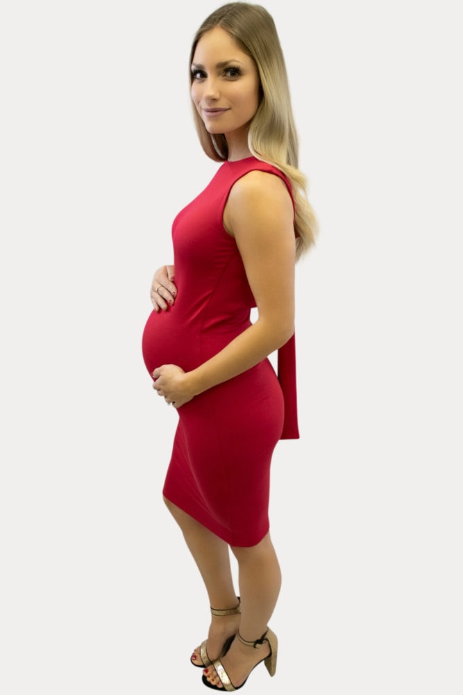 Open Back Maternity Dress