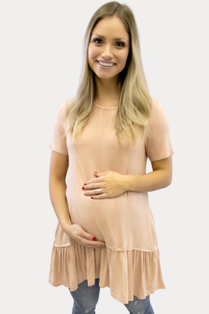 ruffle maternity tunic
