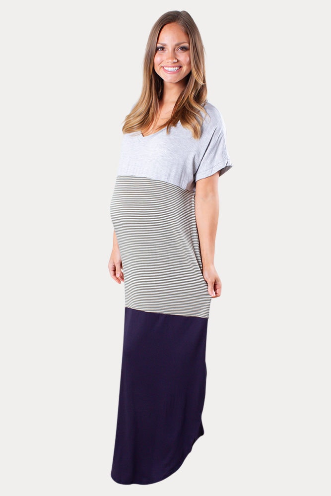 loose maternity maxi dress