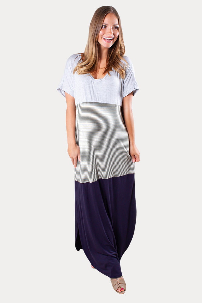 loose maternity maxi dress