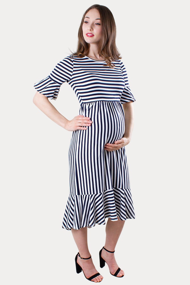 ruffle maternity dress