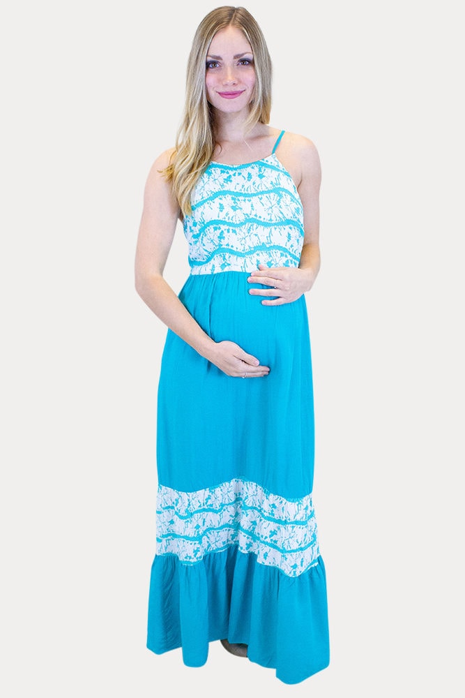 tie dye maternity dress
