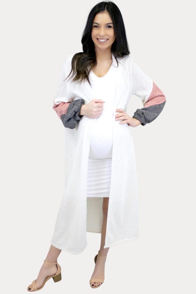 Color Block Maternity Sweater