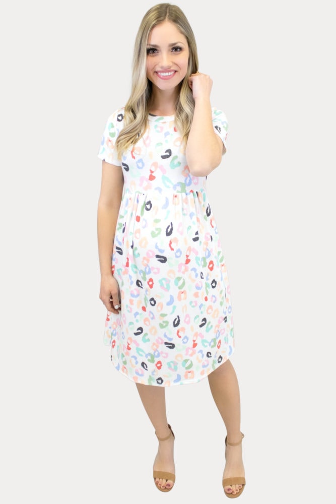 party print maternity dress