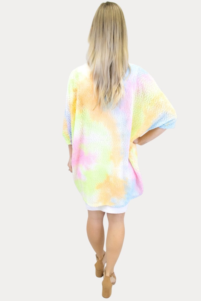 tie dye maternity shrug