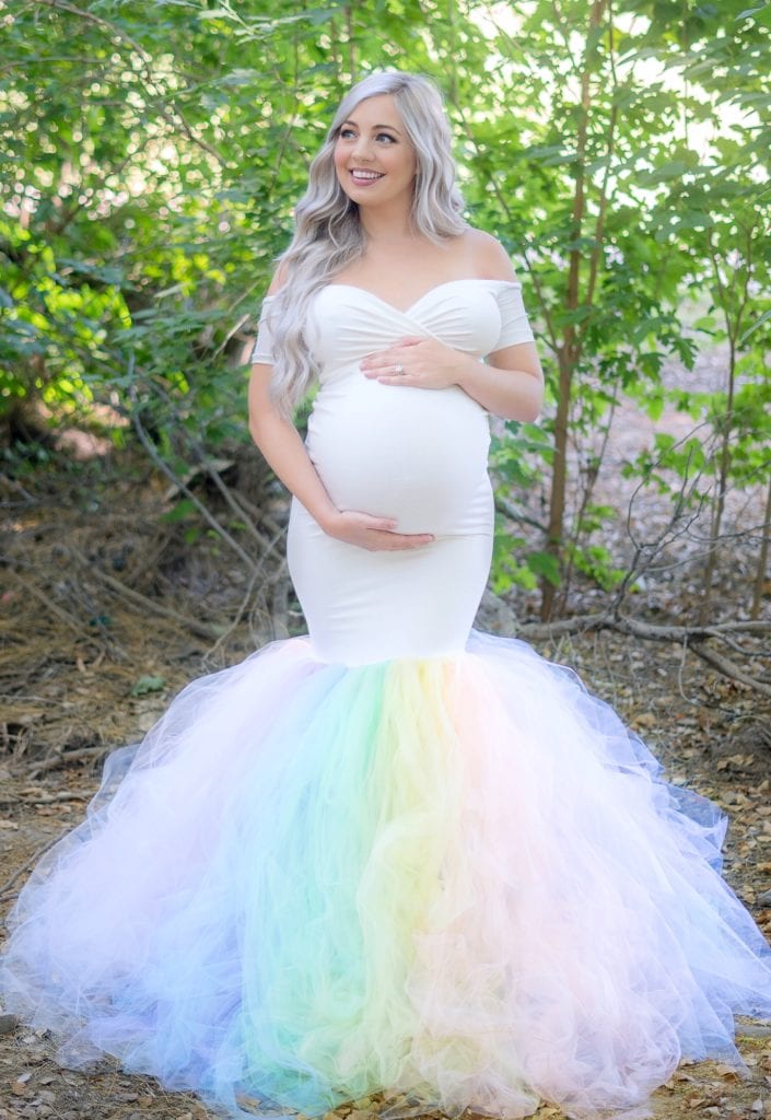 rainbow baby photoshoot gown