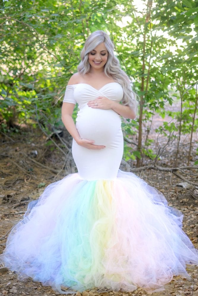 rainbow baby photoshoot gown
