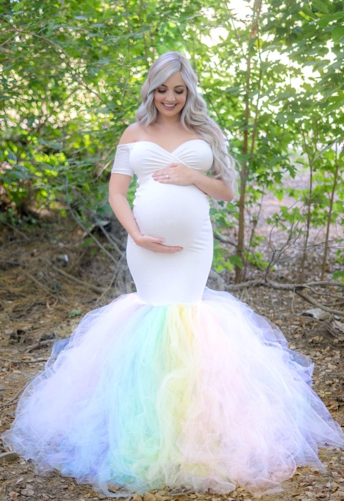 rainbow baby photoshoot gown