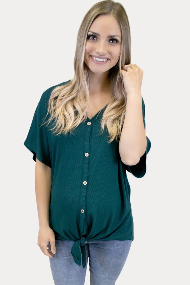 green tie maternity top