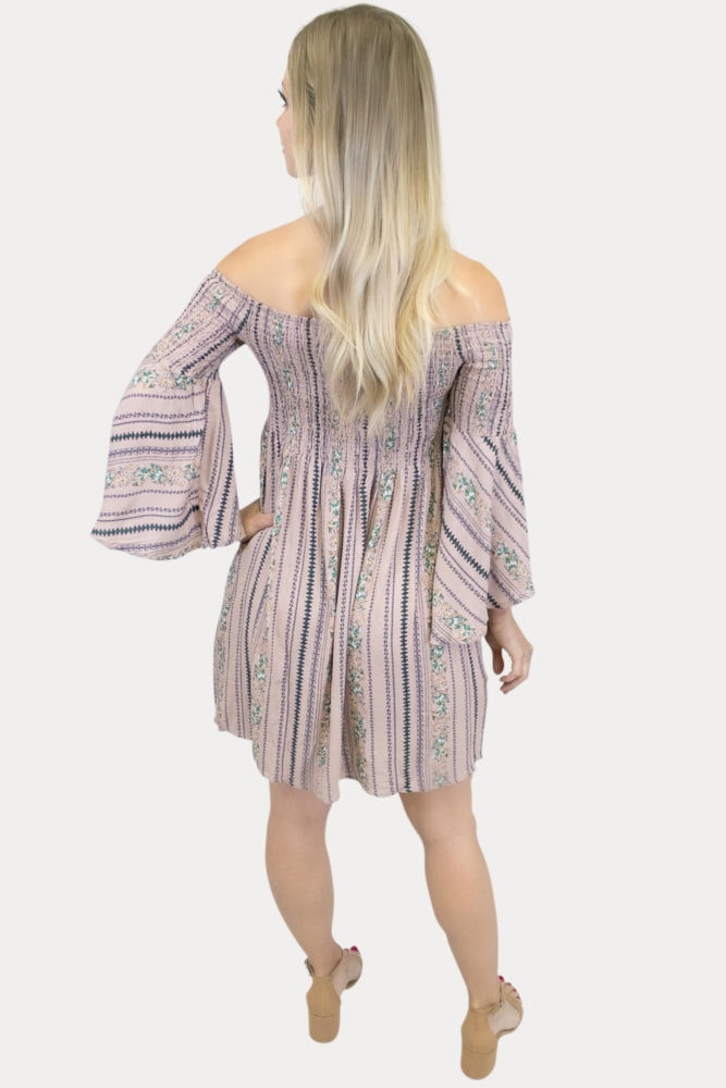 smocked Boho maternity dress