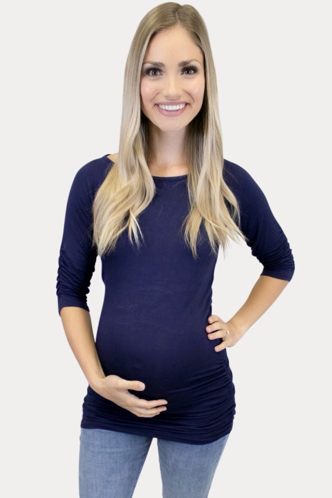 navy everyday maternity top