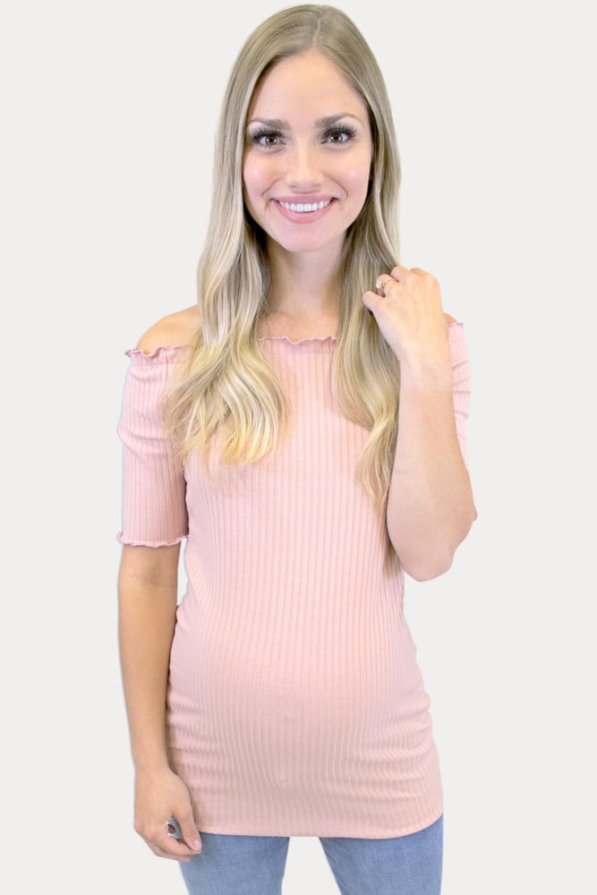 ribbed maternity top