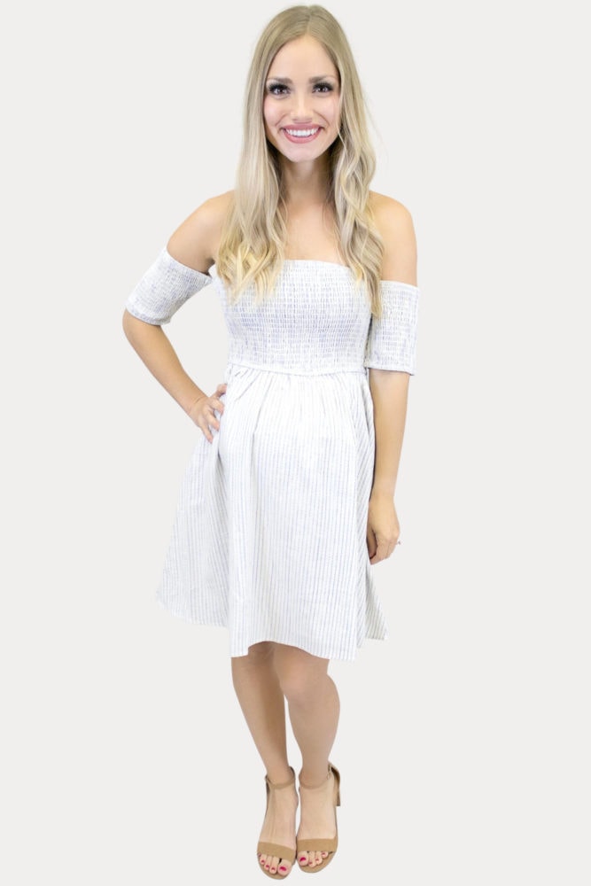 striped smock top maternity dress