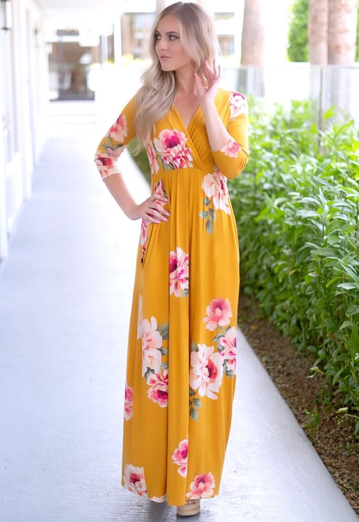 sweetheart floral maxi