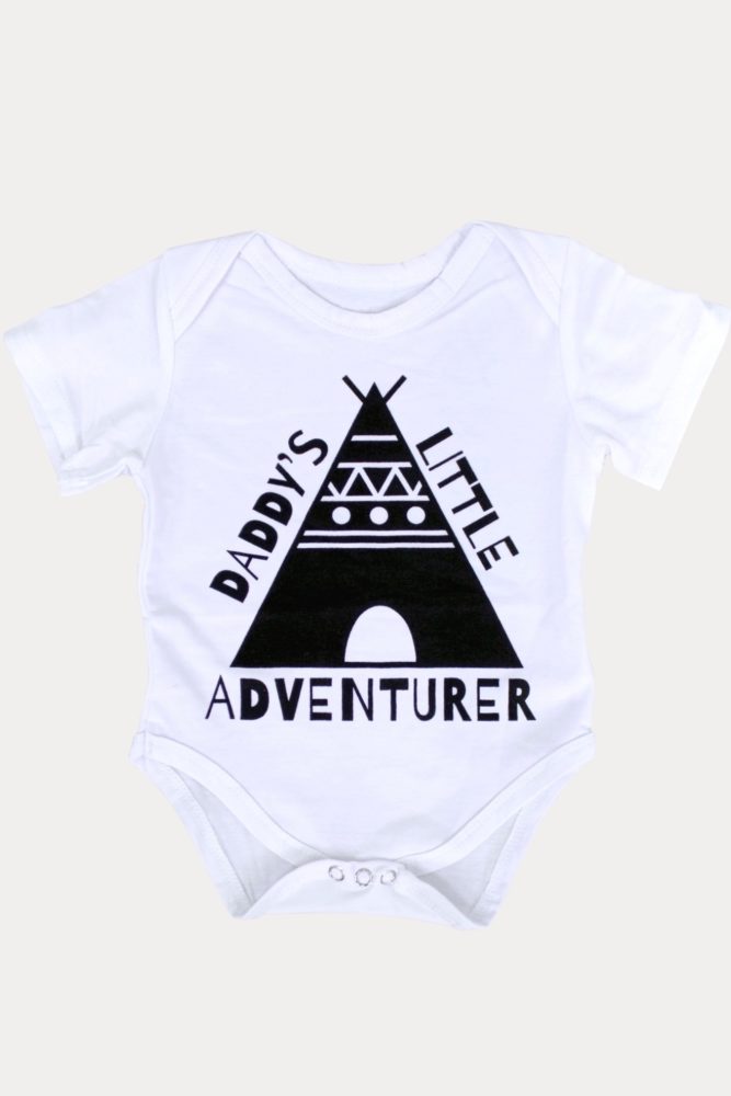 black and white onesie