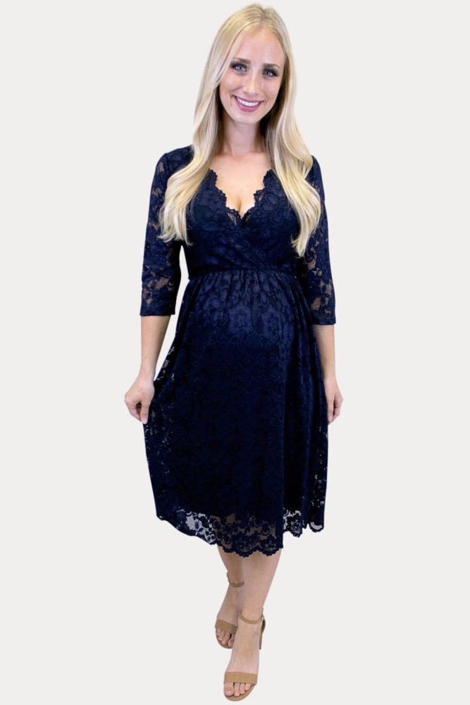 lace sweetheart maternity dress