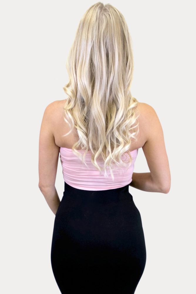 pink maternity crop top