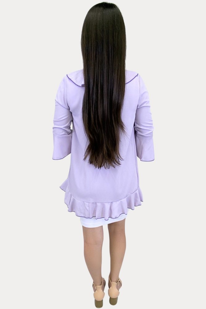 women's ruffle kimono