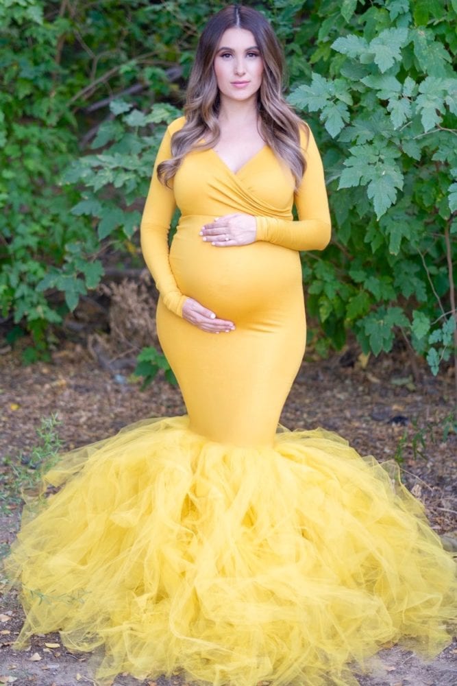 sweetheart neckline maternity gown