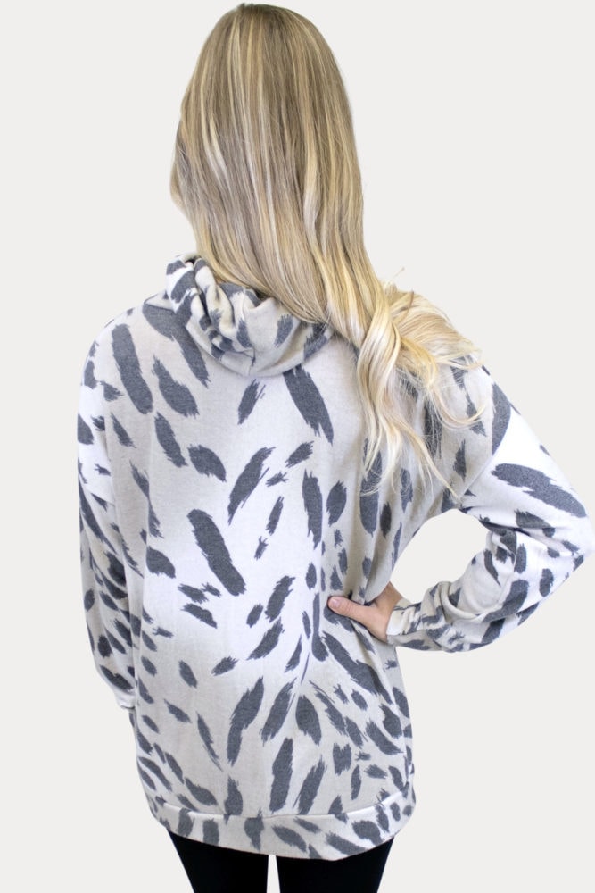animal print maternity tunic