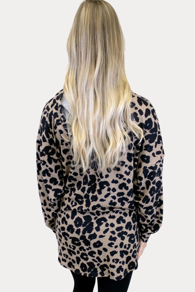 leopard maternity sweatshirt