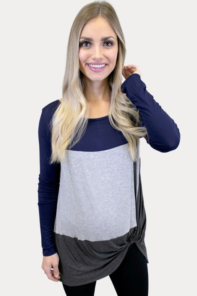 color block maternity tunic