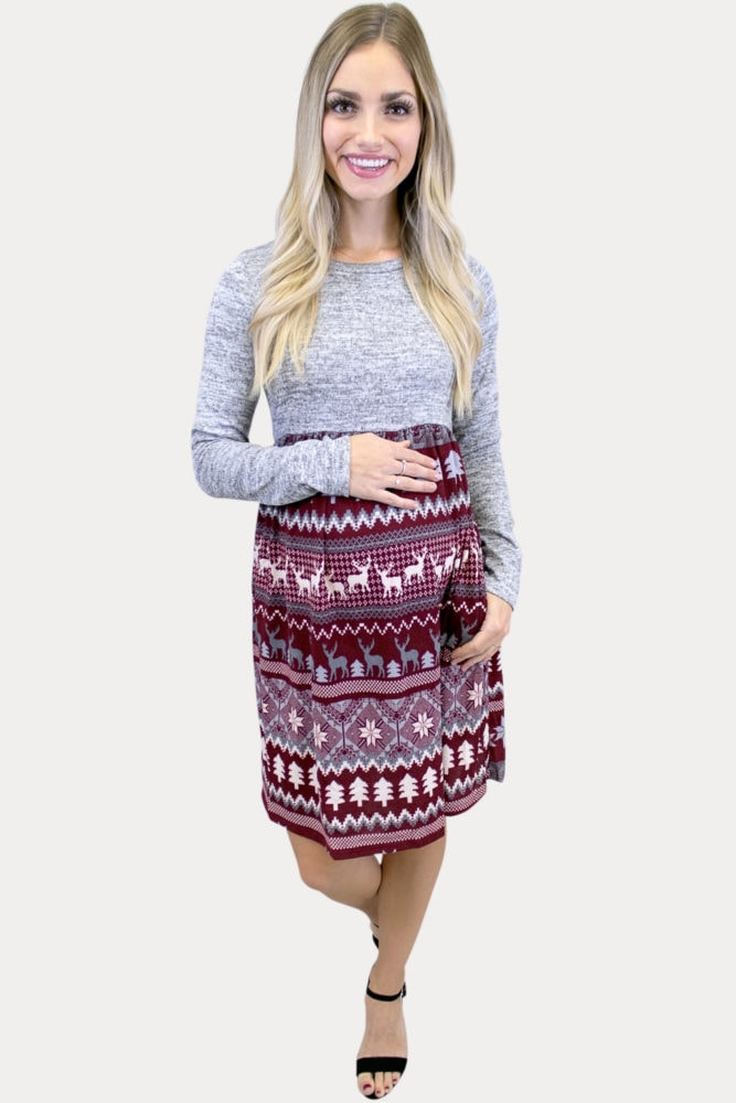 holiday maternity dress