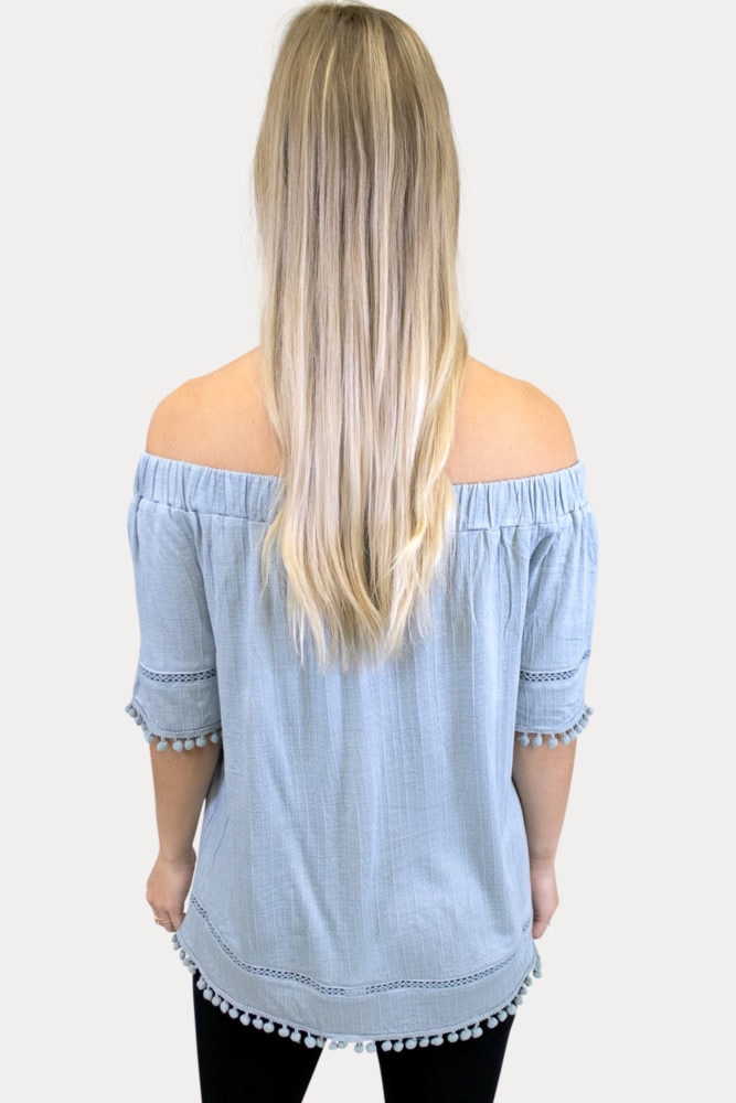 off the shoulder maternity shirt