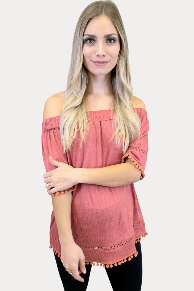 off the shoulder maternity top