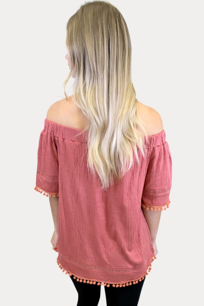 off the shoulder maternity top