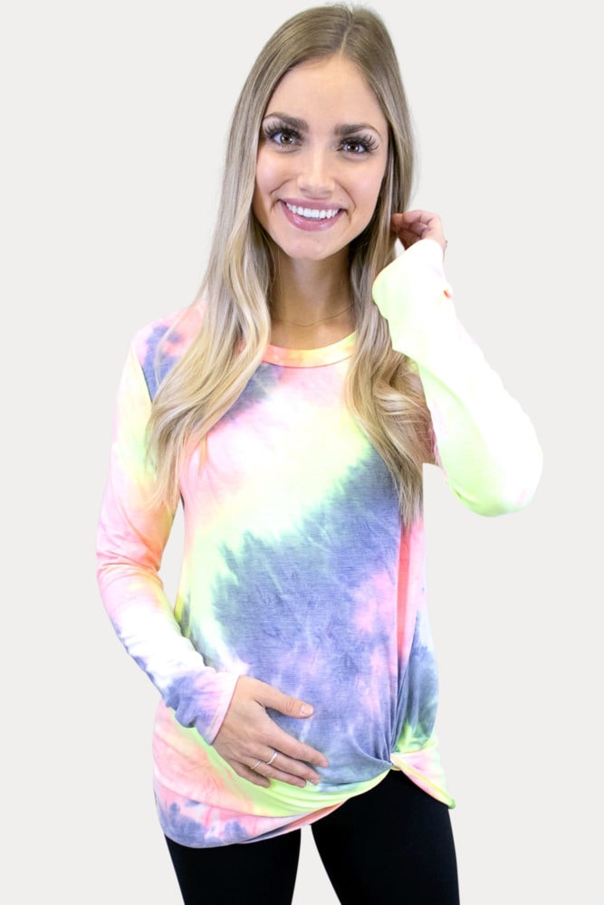 tie dye maternity top