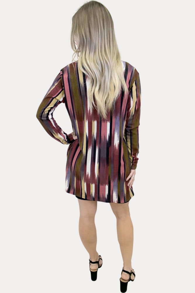 multi colored maternity kimono