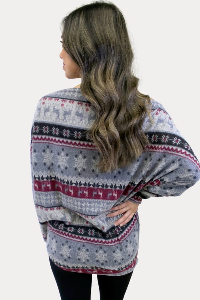 off the shoulder festive maternity top
