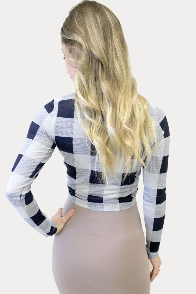 plaid pregnancy crop top