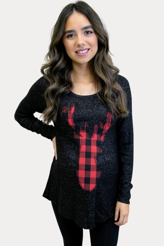 cozy holiday maternity sweater