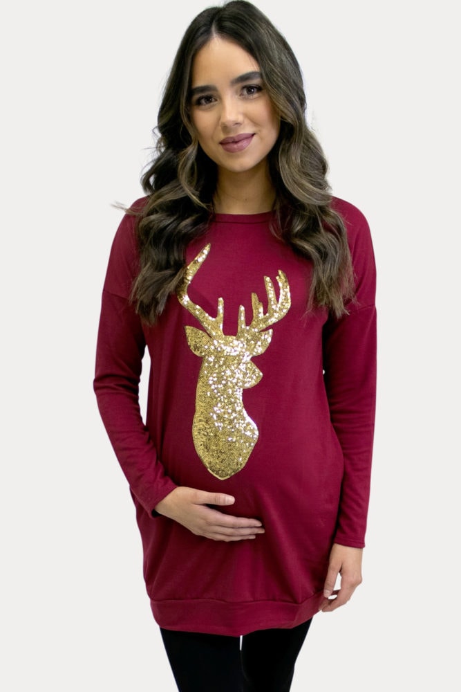 sequin maternity sweater