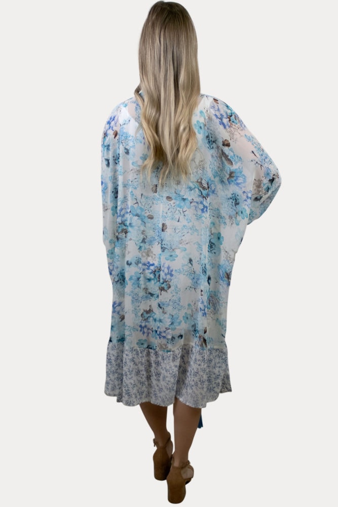 lightweight floral pregnancy kimono