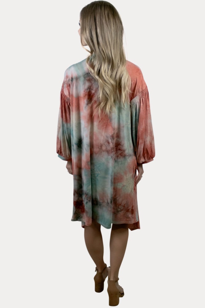 tie dye pregnancy kimono