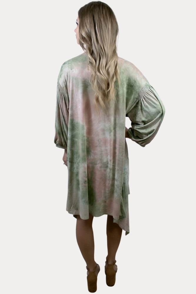 tie dye maternity kimono