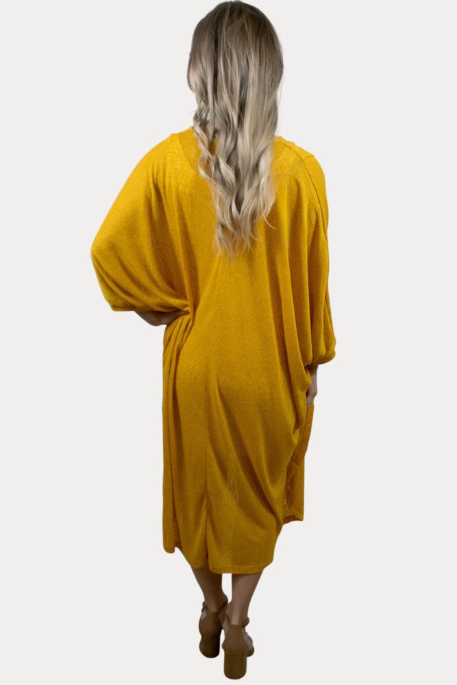 mustard maternity cardigan